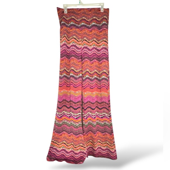 Wrangler Wancher Zigzag Patterned Women's Super Flare Bell Bottom Pants size L - Picture 1 of 7